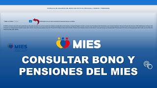 Consultar Bono y Pensiones del MIES 2021 [upl. by Reisfield]