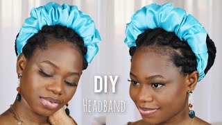 How to make a Ruched Satin Headband  STATEMENT HEADBAND  Ruffle headband tutorial  DIY [upl. by Enyala]