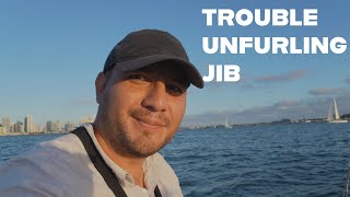 Trouble Unfurling Jib on a Capris 22 EP 73 [upl. by Alessig]