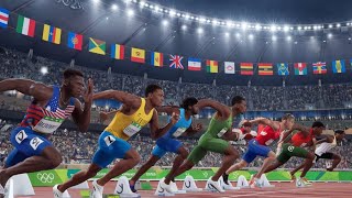 Thrilling 100m Sprint Showdown at the 2024 Paris Olympics [upl. by Ariom]