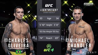 CHARLES OLIVEIRA VS MICHAEL CHANDLER FULL FIGHT UFC 262 [upl. by Aramoiz]