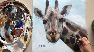 How to Paint a Giraffe Painting Tutorial by Cheryl Navarro [upl. by Domenech]