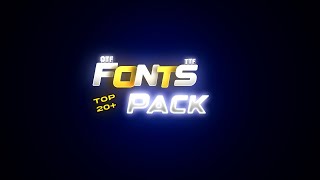 30 popular fonts pack for editing font edit [upl. by Analle741]