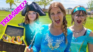 Frozen Elsa Princess Jasmine and the Pirate Witch Search for the Magic Treasure Box [upl. by Buckden]