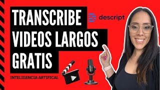 🤖💻 TRANSCRIBE y RESUME tus VIDEOS de YouTube  con DESCRIPT Inteligencia Artificial [upl. by Pelmas]