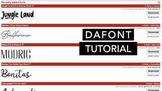 DAFONT TUTORIAL  How To Download FREE FONTS [upl. by Minnnie]