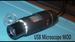 USB microscope 1600X mod divergent lens [upl. by Aliuqa]