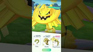 Shiny MEGA STEELIX EVOLUTION Line vs Leader SIERRA in Pokemon GO [upl. by Elvin]