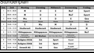 German Grammar Stundenplan School Schedule [upl. by Frantz994]