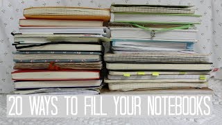 20 Ways to Fill Your Notebooks [upl. by Kcub]