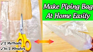 Piping Bag At Home  How To Make Piping Bag At Home  Piping Bag  Best Out Of Waste  DIY [upl. by Hcaz]