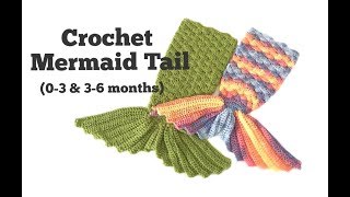 How to Crochet Mermaid Tail for baby 03 amp 36 months [upl. by Yelena634]