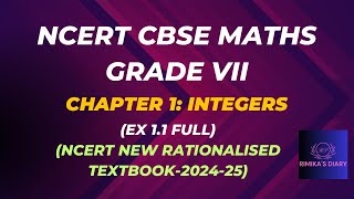 NCERT Grade 7CBSE Class 7 Maths in TamilIntegersCH1Ex11 Fullrimikasdiaryncertmathskids [upl. by Atinev256]