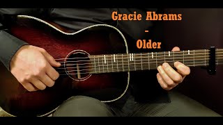 How to play GRACIE ABRAMS  OLDER WishWednesday Acoustic Guitar Lesson  Tutorial [upl. by Ymorej129]