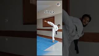 Wheel kick tutorial 🦶 kyokushinshortskaratespinning wheel kicktutorial [upl. by Mortie321]