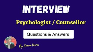 Interview question amp answers  psychologist and counsellor post  English amp Hindi  jobinterview [upl. by Nylave]