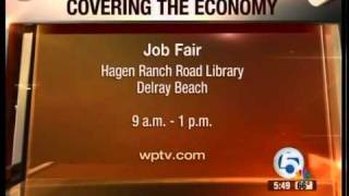 Job fair at Hagen Ranch Road Library in Delray Beach [upl. by Acirederf]