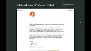 Official Caltech Letter Class of 2025 [upl. by Yhtomit]