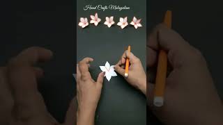 💯White paper flower DIY flower making  A4 paper flower making  How to make simple flower shorts [upl. by Arved]