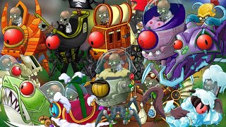 Plants vs Zombies 2  All Boss Battles includes Chinese ver exclusives  60 FPS [upl. by Ayat616]