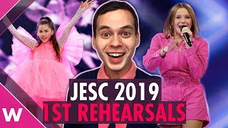 Junior Eurovision 2019 First rehearsals reaction  Recap Day 1 [upl. by Einned]