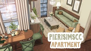 Pierisim CC Apartment 🤍  The Sims 4 Apartment Renovation Speed Build [upl. by Els879]