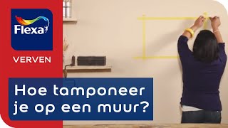 Decoreren met tamponeren in 4 stappen  Flexa Verf [upl. by Ahsinrev935]