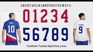 Tipografia Estados Unidos 2024 Font USA Copa América 2024 [upl. by Leon]