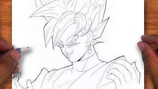 Como Desenhar Black Goku Super Saiyajin Rose [upl. by Nahguav560]