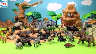 Toy Wild Animals in Schleich Great Adventure Waterhole Playset Fun Toys For Kids [upl. by Orenid]