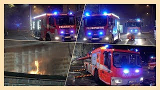 BRANDEINSATZ IN FEUERBACH  Brand 4  Feuer im Anbau eines Gebäudes drohte überzugreifen  E [upl. by Habeh]