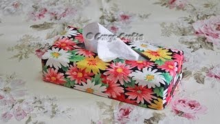 49  DIY Wendehülle für Tücherbox Kosmetiktücherbox  Hülle reversible Cover tissue box sewing [upl. by Riva]