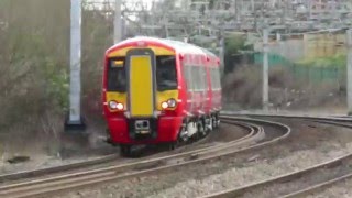 Trains at Atherstone 190216 [upl. by Lyrej]