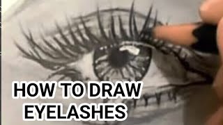 How to Draw Easy Eyelashes [upl. by Aikas]