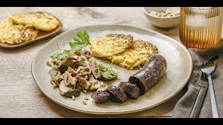 Boudin noir röstis de pommepomme de terre et champignons [upl. by Sulohcin64]