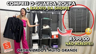 COMPREI O GUARDA ROUPA MAIS BARATO DA SHOPEE  COMPRAS SHOPEE GUARDA ROUPA DOBRÁVEL [upl. by Reiners]