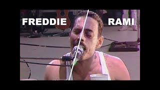 BOHEMIAN RHAPSODY MOVIE 2018 LIVE AID Side by Side w the QUEEN LIVE AID 1985 [upl. by Kenway]