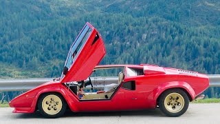 Lamborghini Countach Euro tour part 2 Switzerland to Italy via Andermatt amp the Gottard Pass [upl. by Okoyik333]