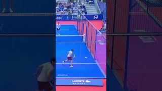 Ale Galán plays LYING DOWN 😱😱  Padel Highlights bestofpadel [upl. by Kcirtapnaes]