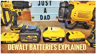 DEWALT Batteries Explained 20V MAX amp 20V  60V Flex Volt amp Power Stack [upl. by Enyamrahc]