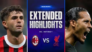 AC Milan vs Liverpool Extended Highlights  UCL League Phase MD 1  CBS Sports Golazo [upl. by Hightower]