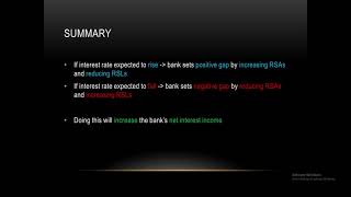 Repricing Model 22 Interest Rate Risk Management  FINS3630 Bank Financial Management [upl. by Mcginnis613]