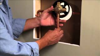 Installing a 1Handle PosiTemp Shower Valve Copper to Copper [upl. by Cuhp]