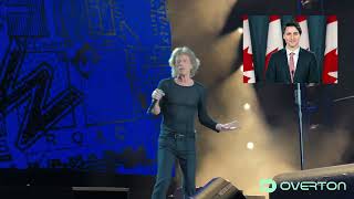 Mick Jaggers Trudeau Remark Sparks StadiumWide Booing at Rolling Stones Concert [upl. by Zetneuq]