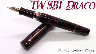 TWSBI Draco  Diamine Writers Blood  Fountain Pen Review [upl. by Earlene]