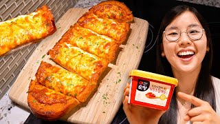 Gochujang Garlic Bread 🔥 The VIRAL Koreanstyle CHEESY and SPICY snack [upl. by Bak657]