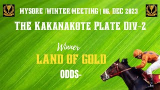 LAND OF GOLD Wins The Kakanakote Plate Div 2 2023 [upl. by Zetnas]