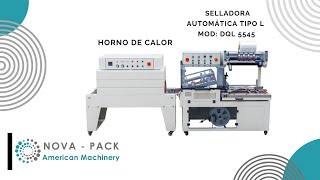 SELLADORA EN ESCUADRA AUTOMATICA DQL 5545 Y HORNO DE CALOR [upl. by Bonns562]