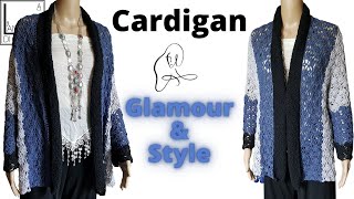 TUTORIAL Cardigan alluncinetto GLAMOUR amp STYLE [upl. by Alih806]