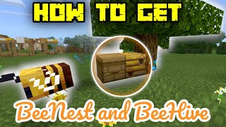 How to Get Bee 🐝 Nest and Beehives in Minecraft Survival  Game Master 360 [upl. by Palladin519]